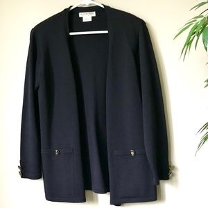 VTG Austin Reed Navy Wool Mix Cardigan